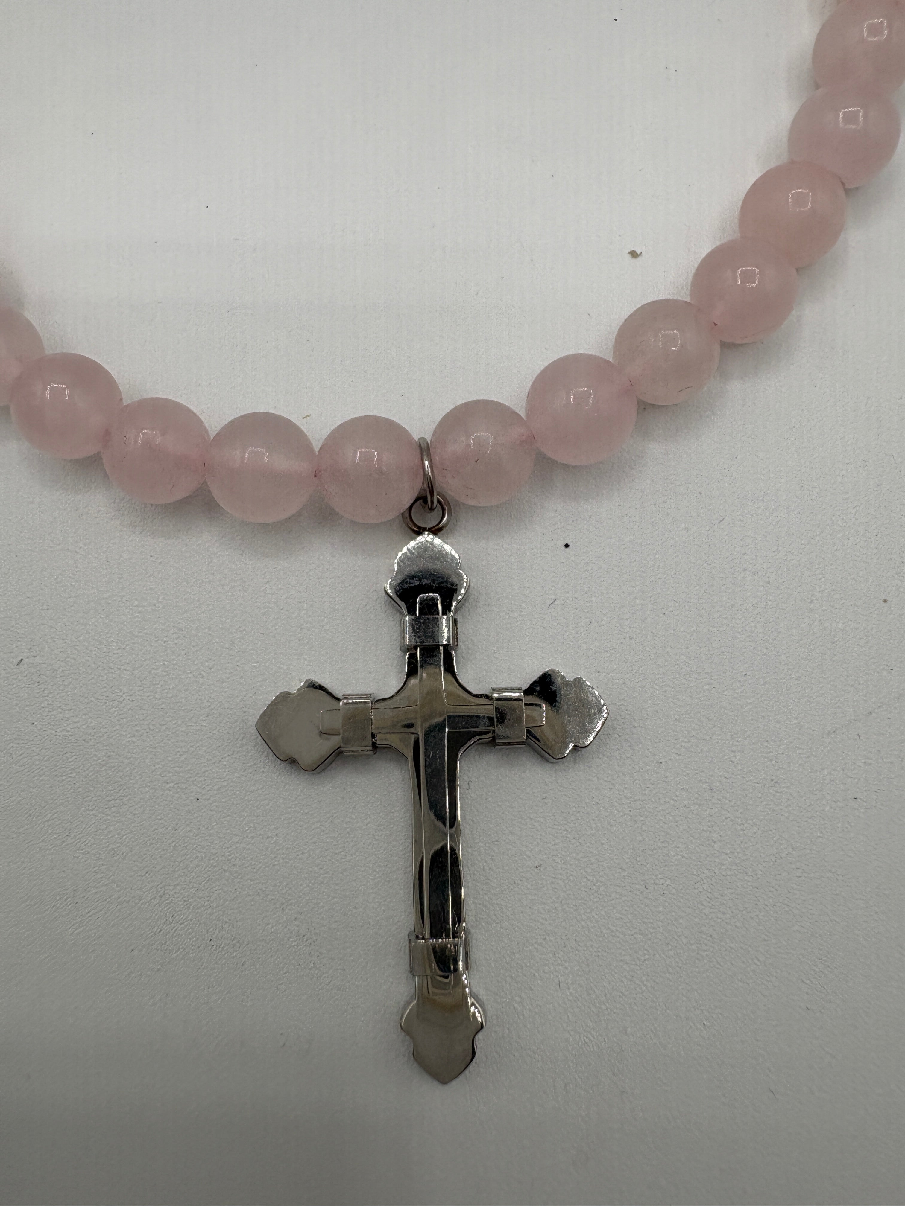 Collana in quarzo rosa