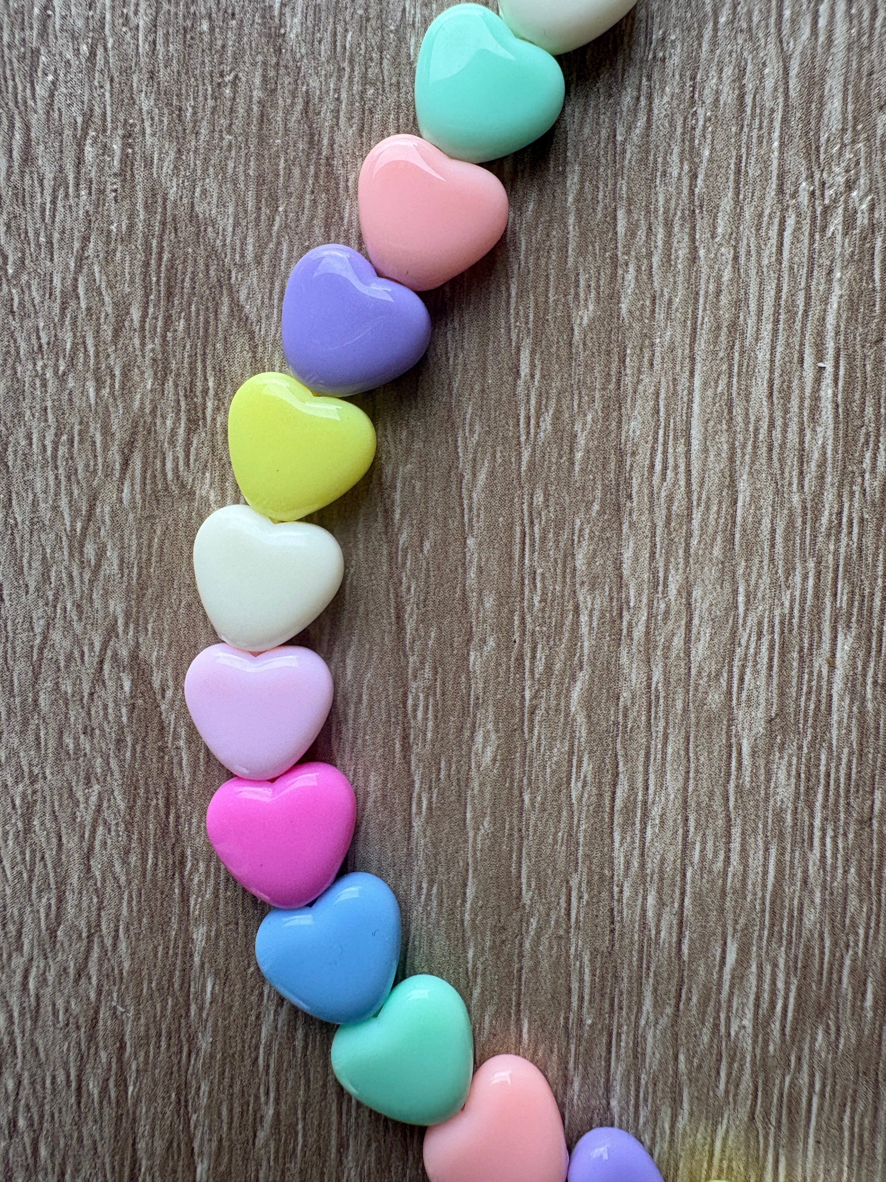 Collana cuori resina medi