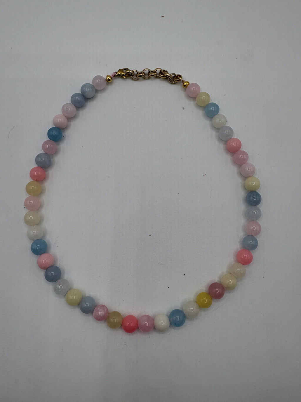 Collana quarzo rosa e Agata colorata multicolor