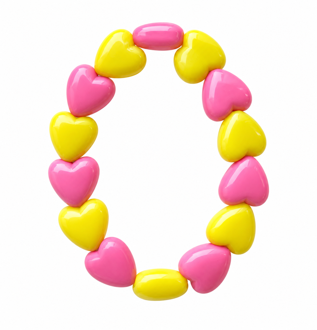 Bracciale cuori resina