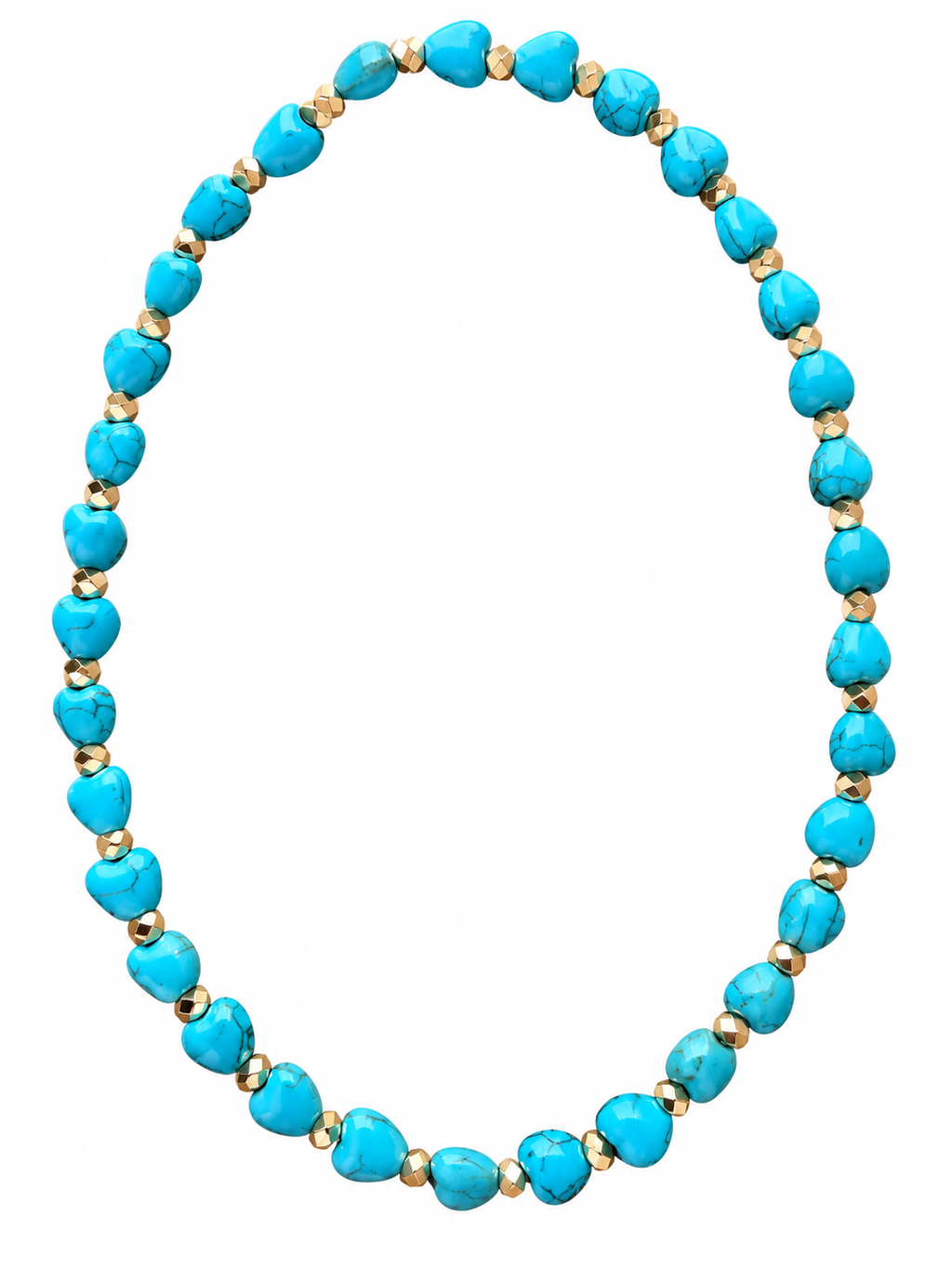 Collana cuori turchesi