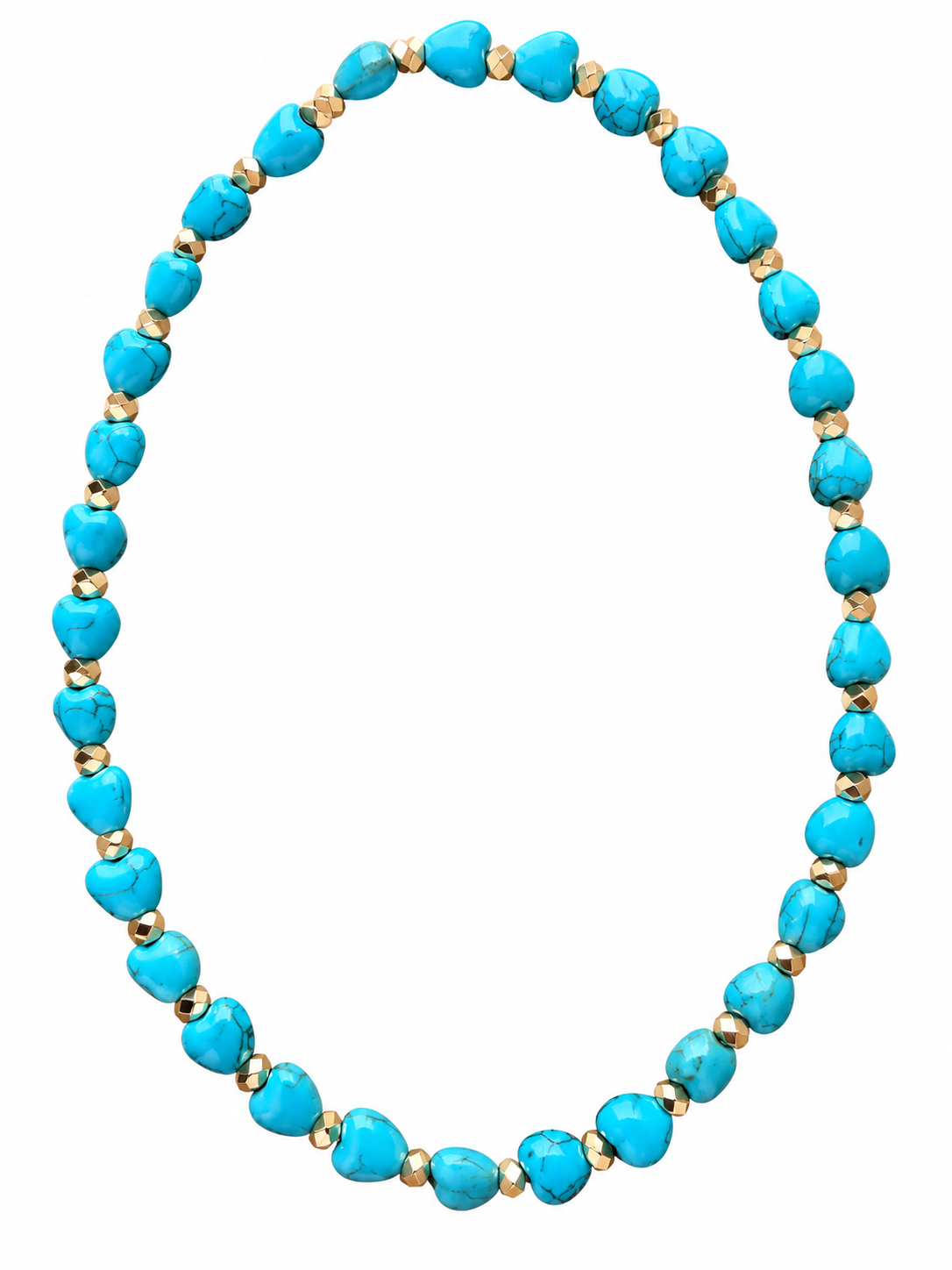 Collana cuori turchesi