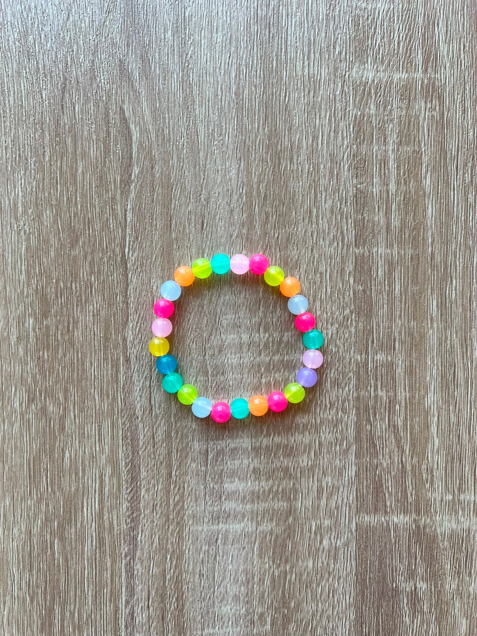 Bracciale sfere fluo