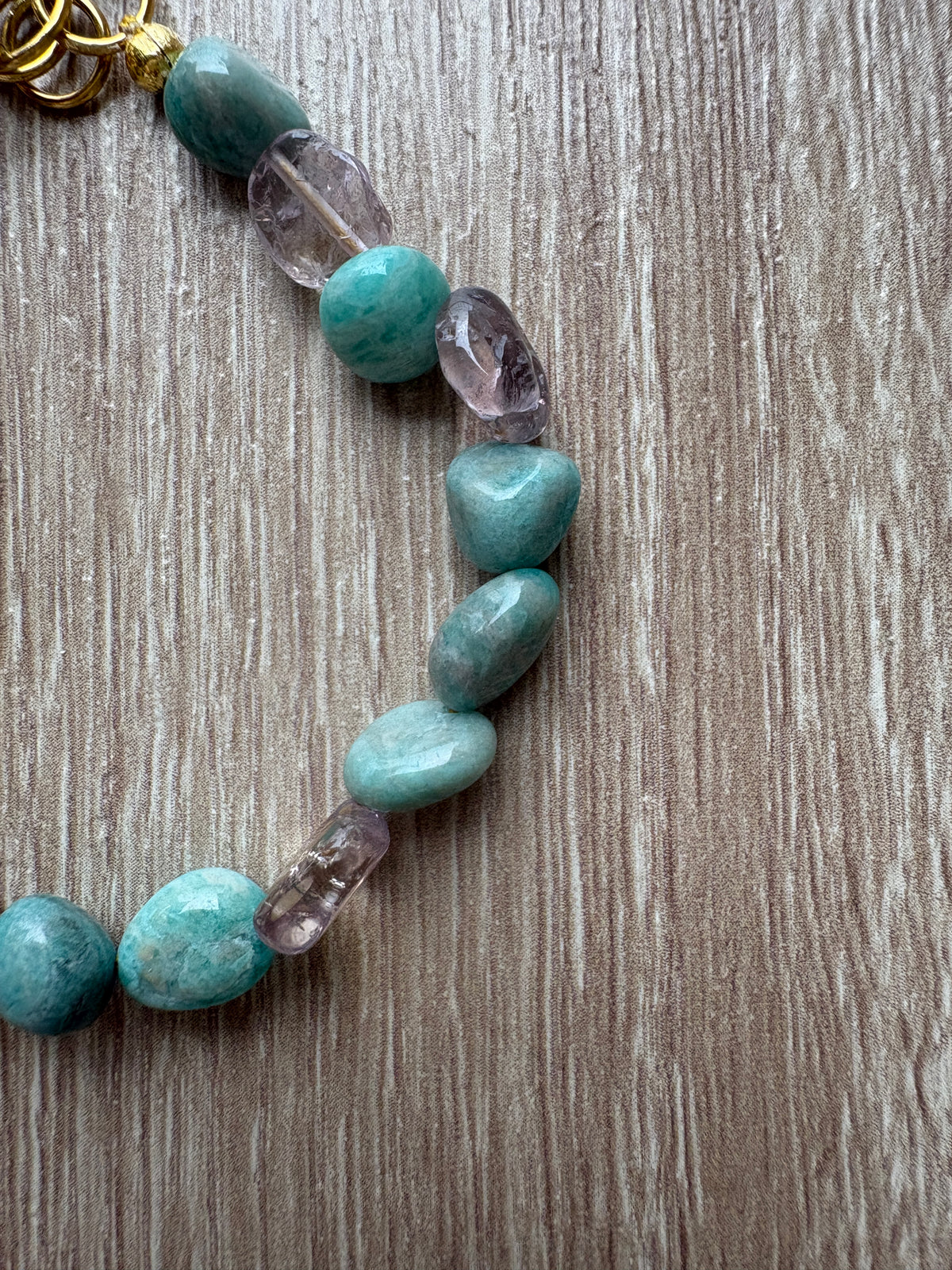 Bracciale amazonite e ametista