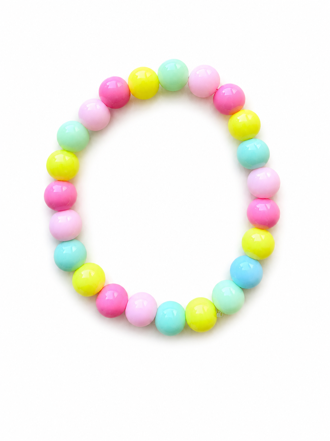 Bracciale sfere perline pastello