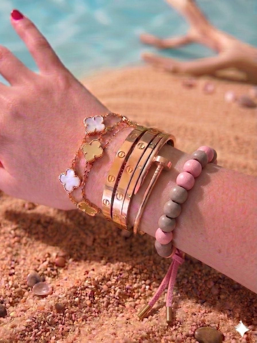 Bracciale sfere legno