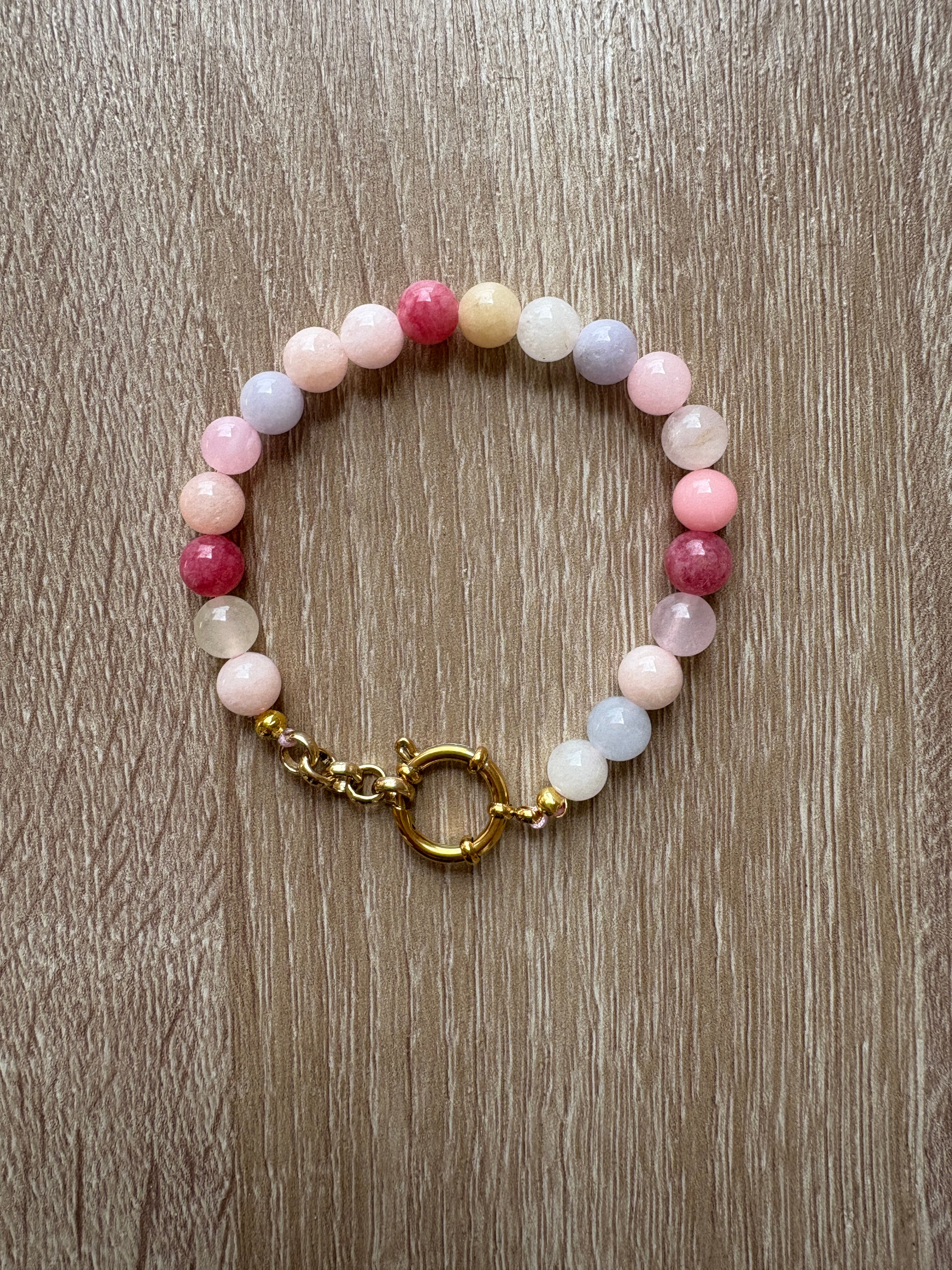 Bracciale sfere pastello