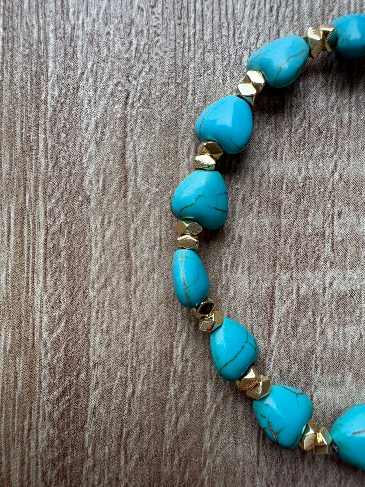 Bracciale cuori turchesi
