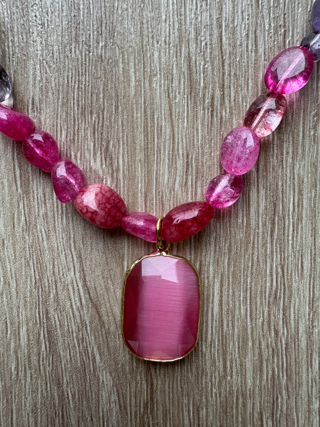 Collana cristallo di rocca e ametista
