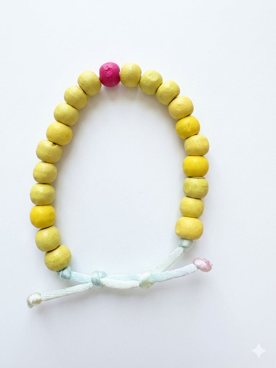 Bracciale sfere legno