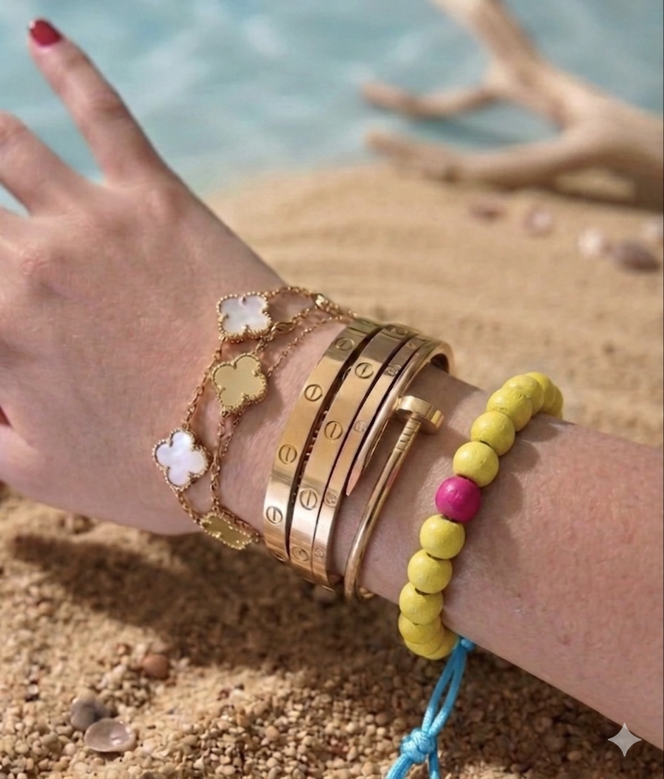 Bracciale sfere legno