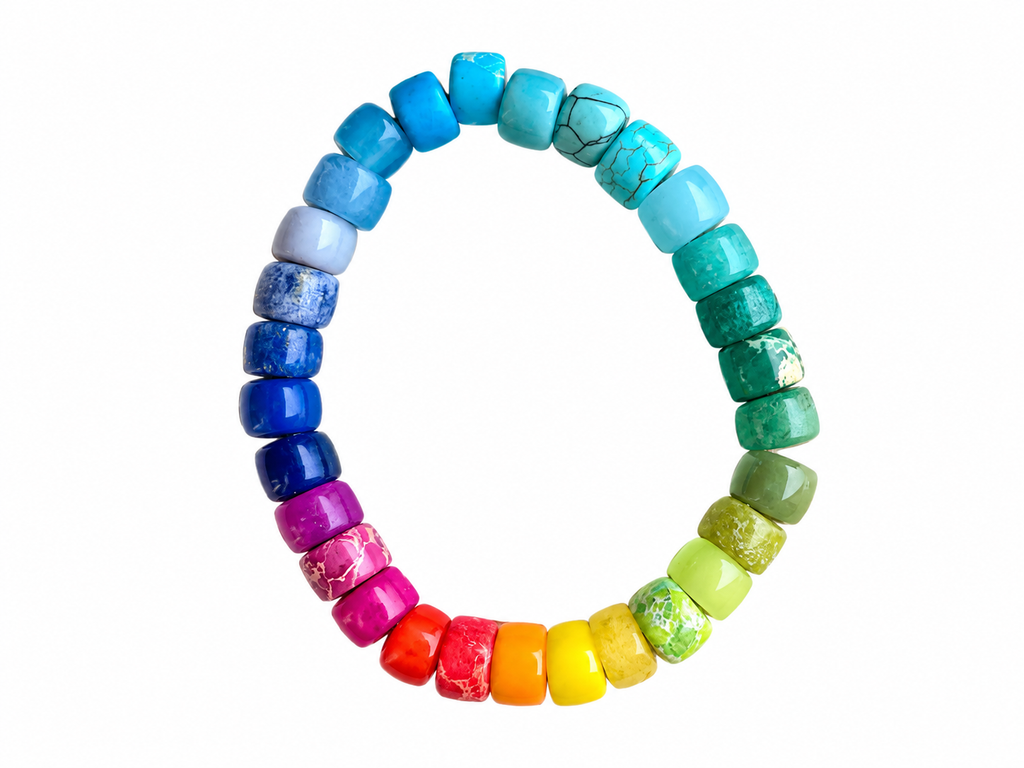 Bracciale beads arcobaleno