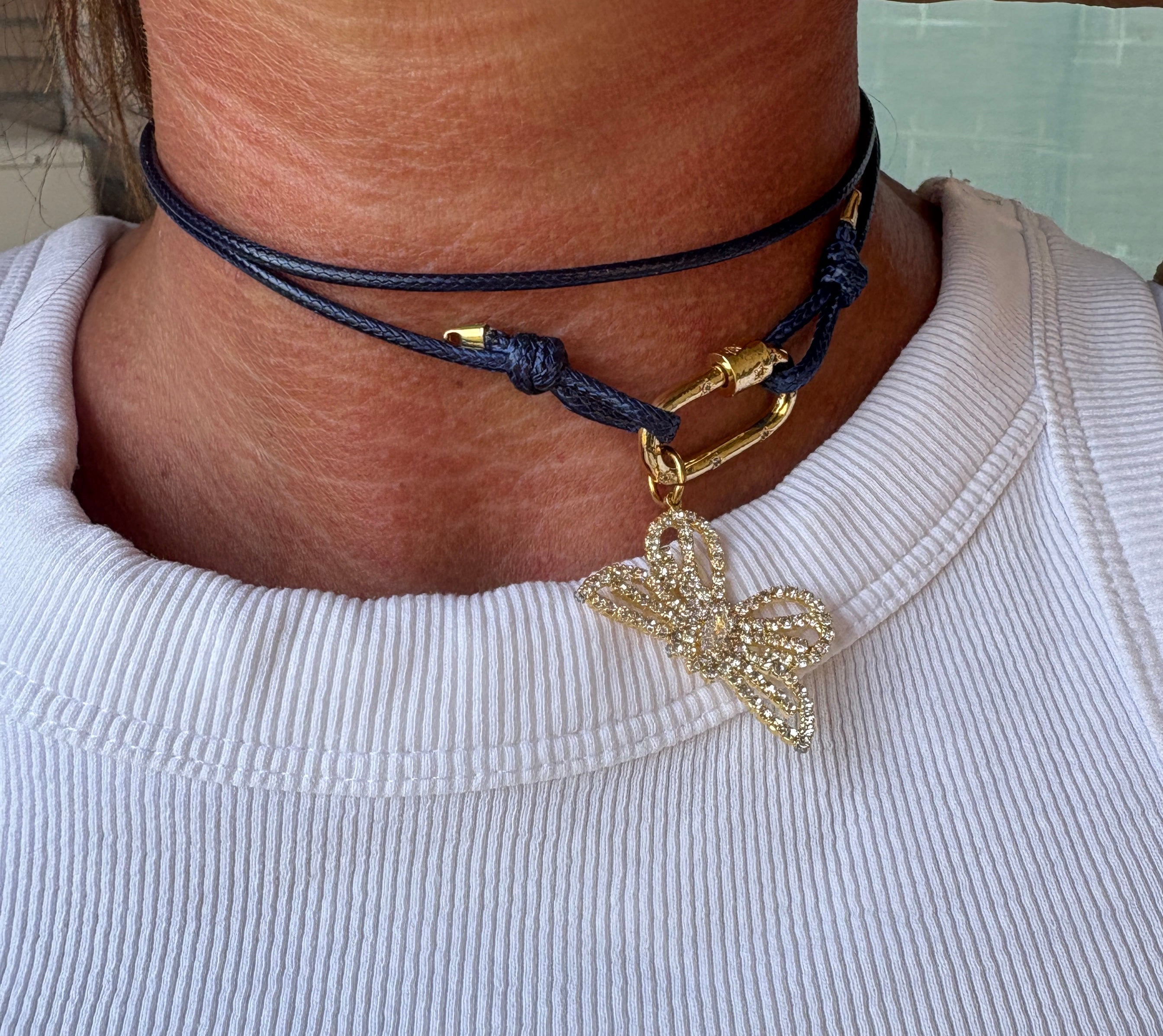 Collana moschettone butterfly