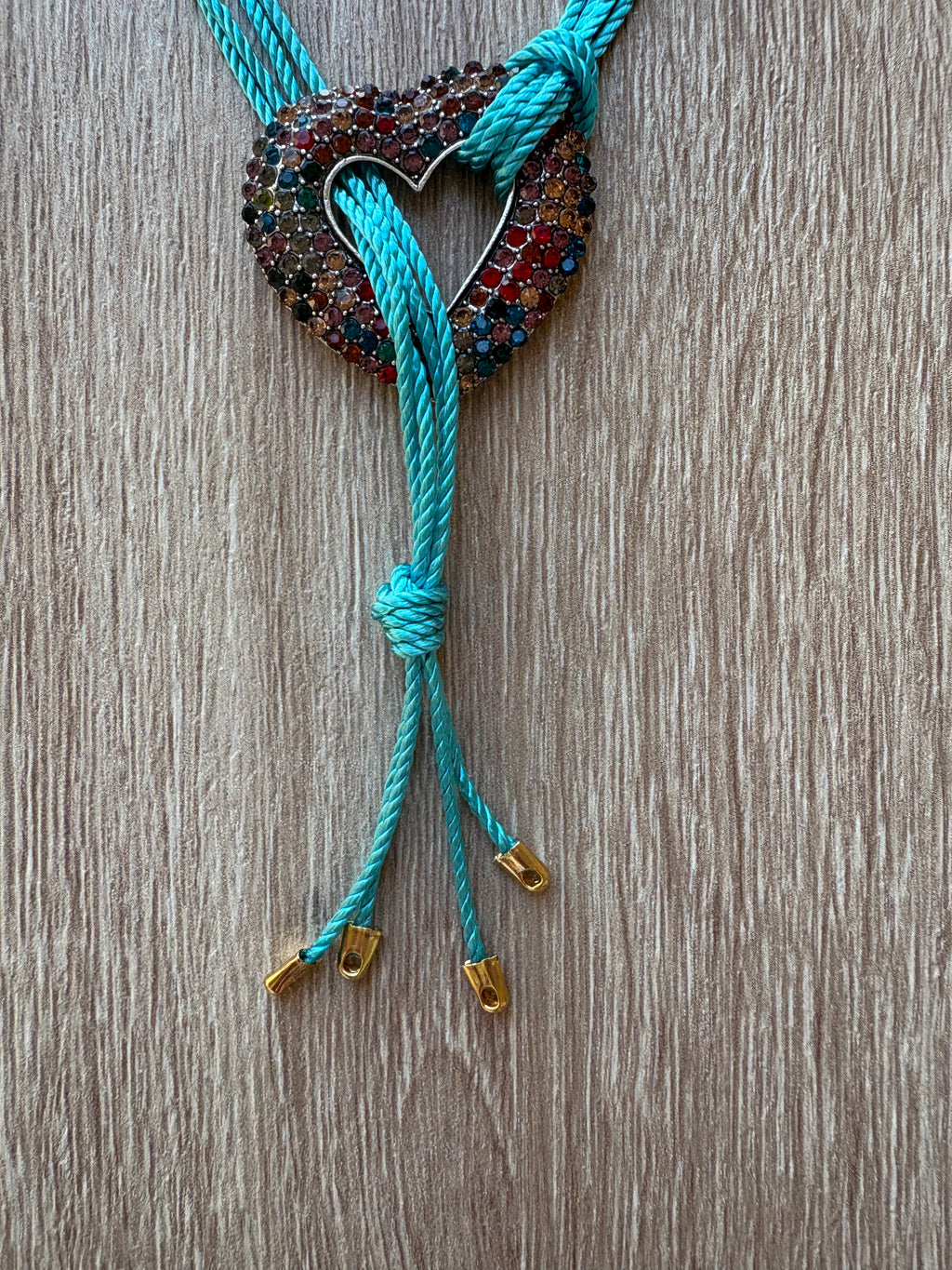 Collana cuore strass