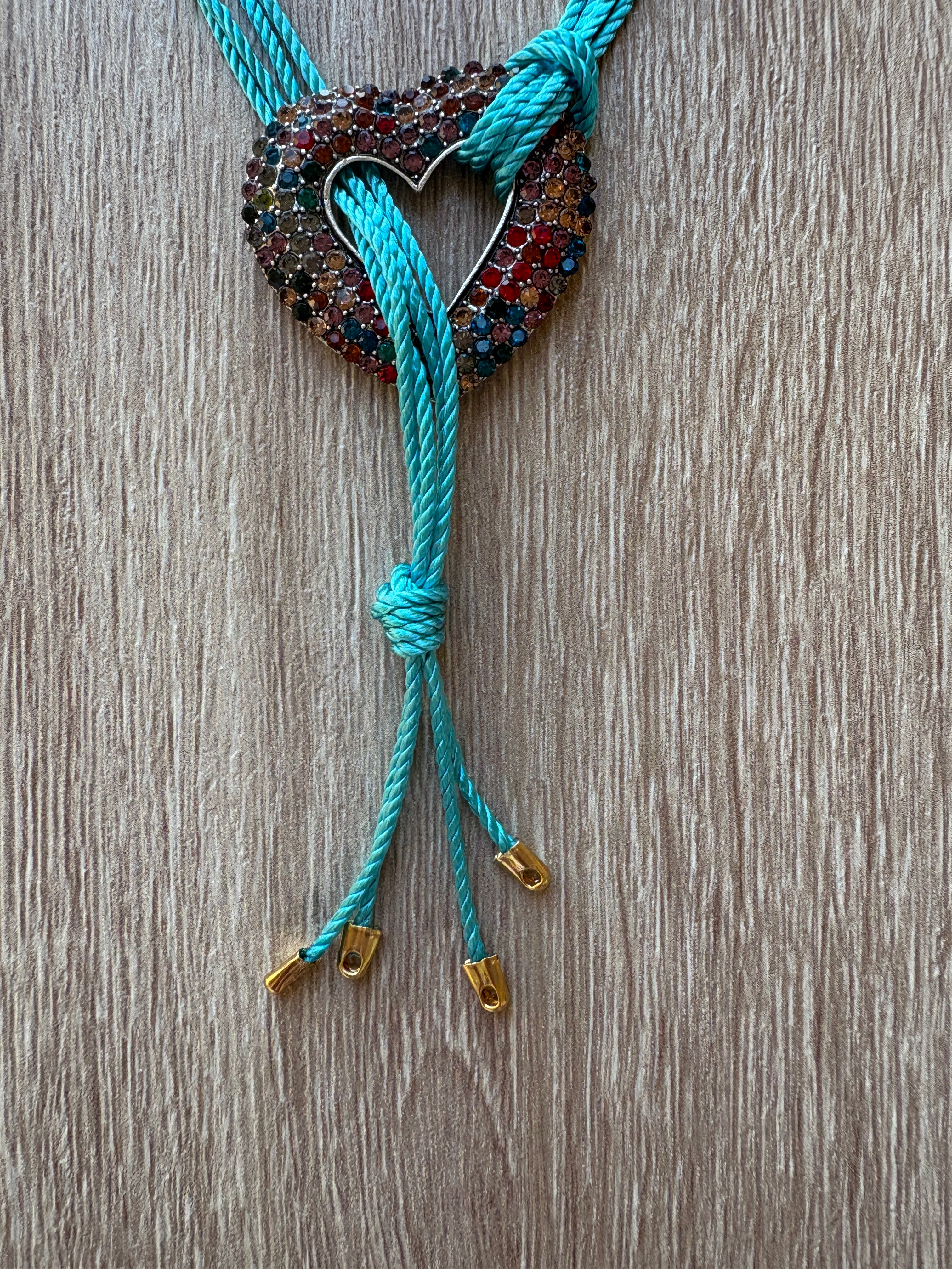 Collana cuore strass