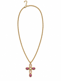 Collana croce e pietre