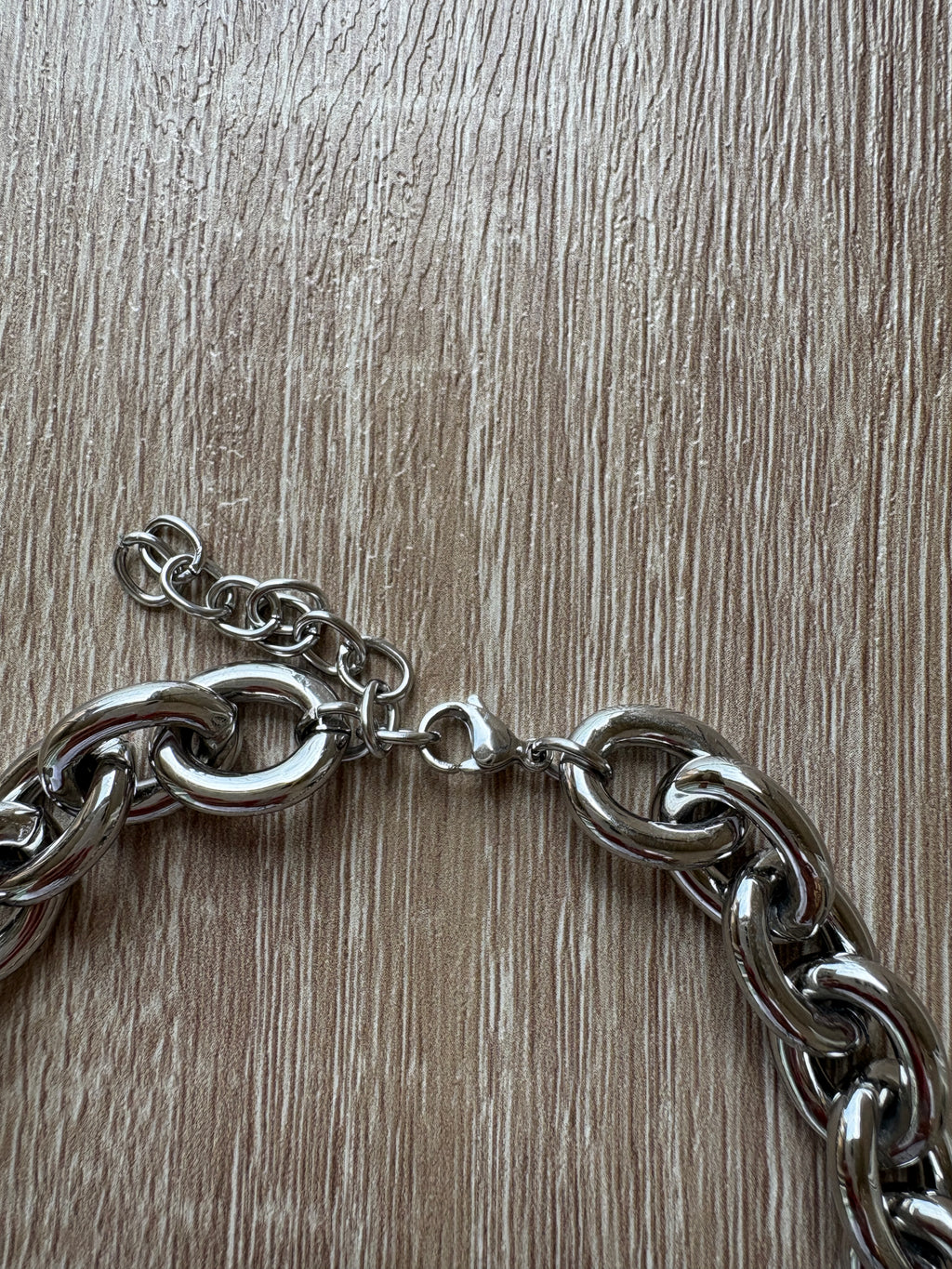 Collana catena maglia grossa in accaiaio