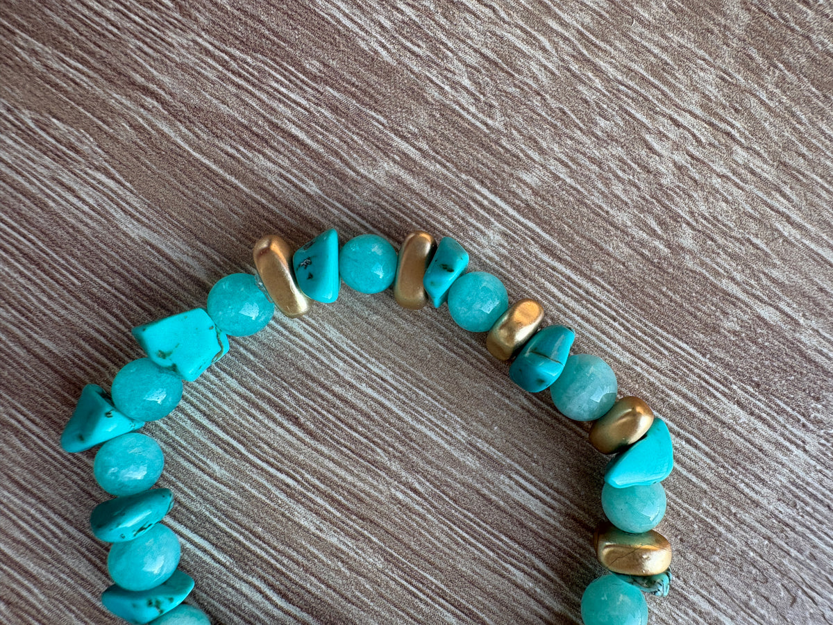 Bracciale amazonite e turchese