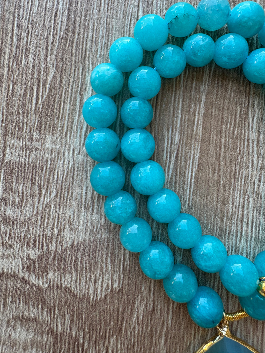 Bracciale / collana Agata azzurra