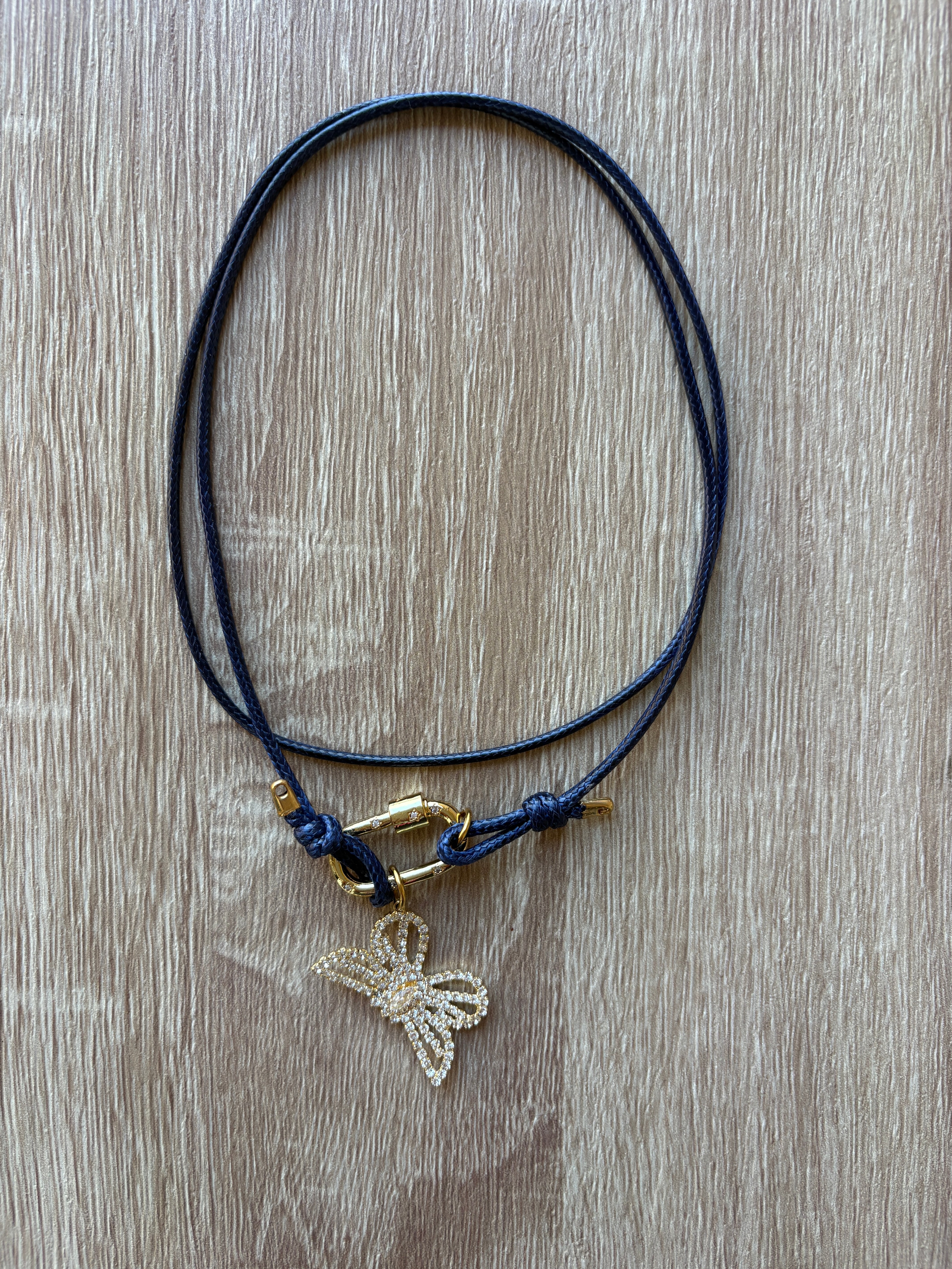 Collana moschettone butterfly