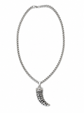 Collana corno in acciaio