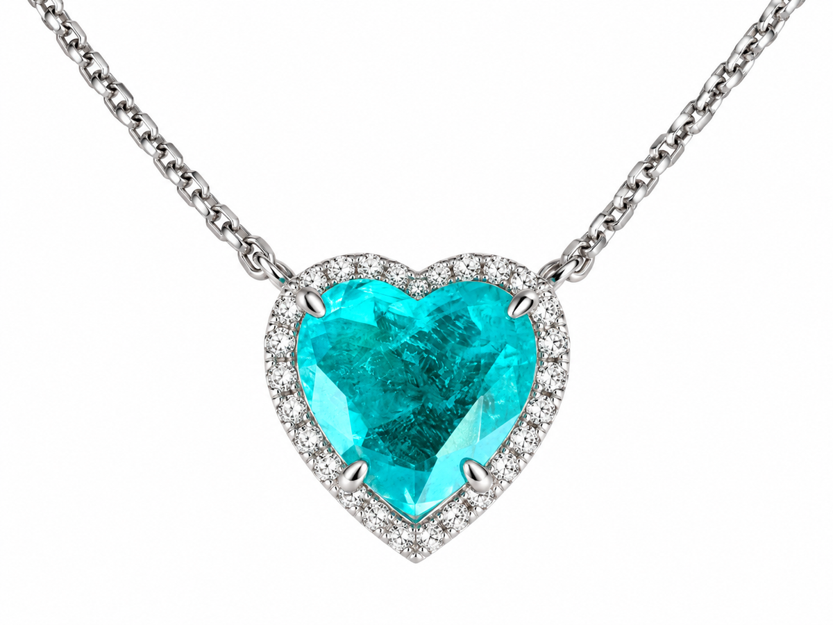 Collana cuore paraiba
