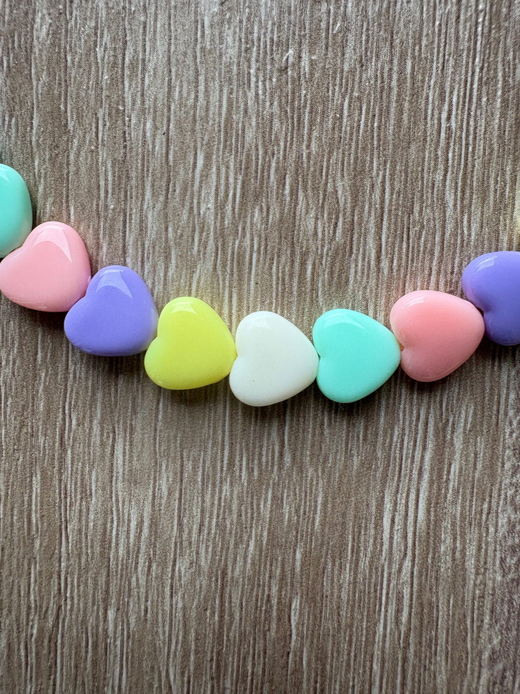 Collana cuori resina medi