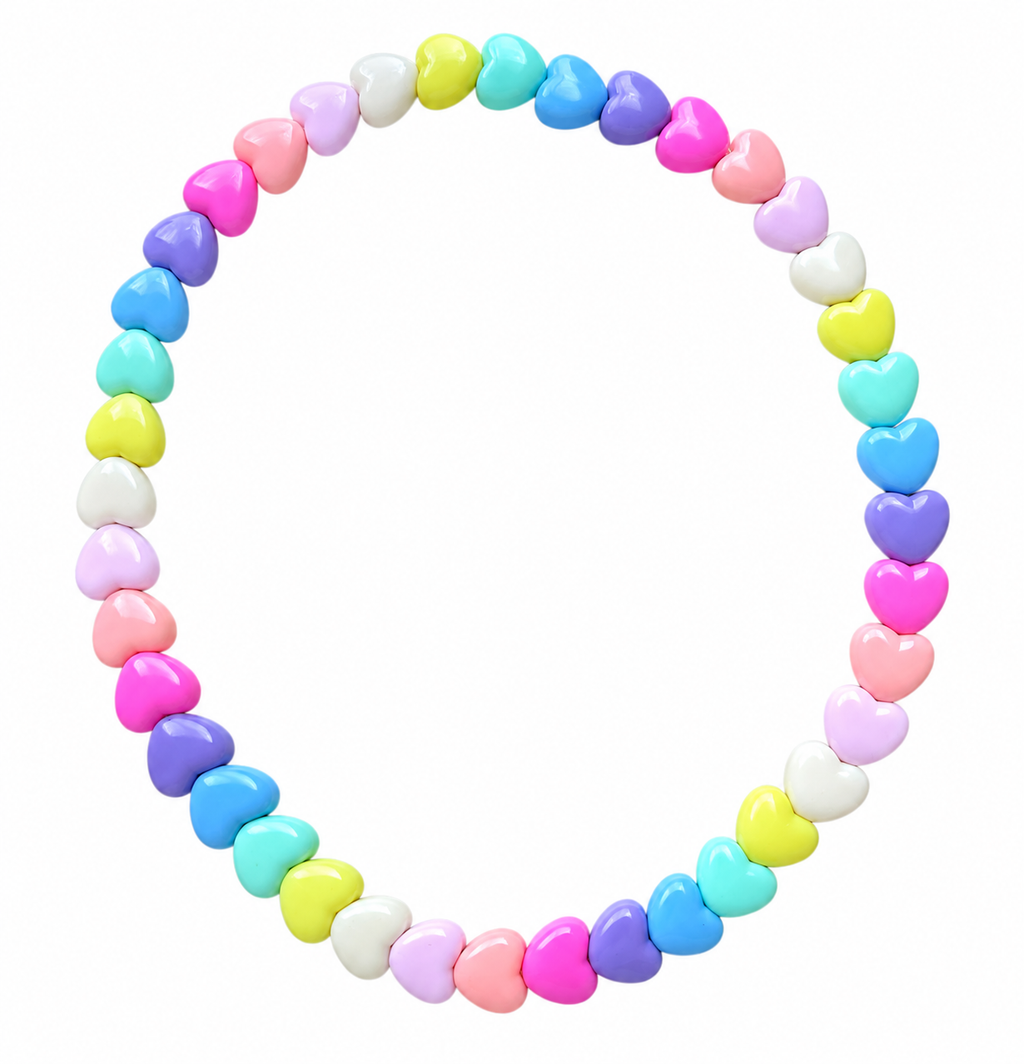 Collana cuori medi arcobaleno
