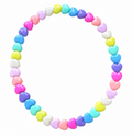 Collana cuori medi arcobaleno