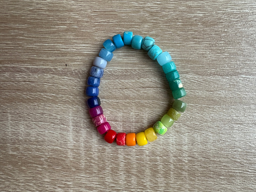 Bracciale beads arcobaleno