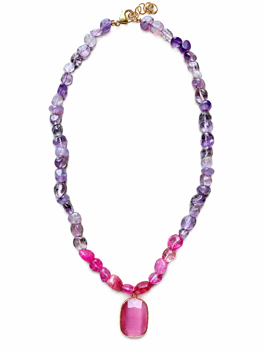 Collana cristallo di rocca e ametista