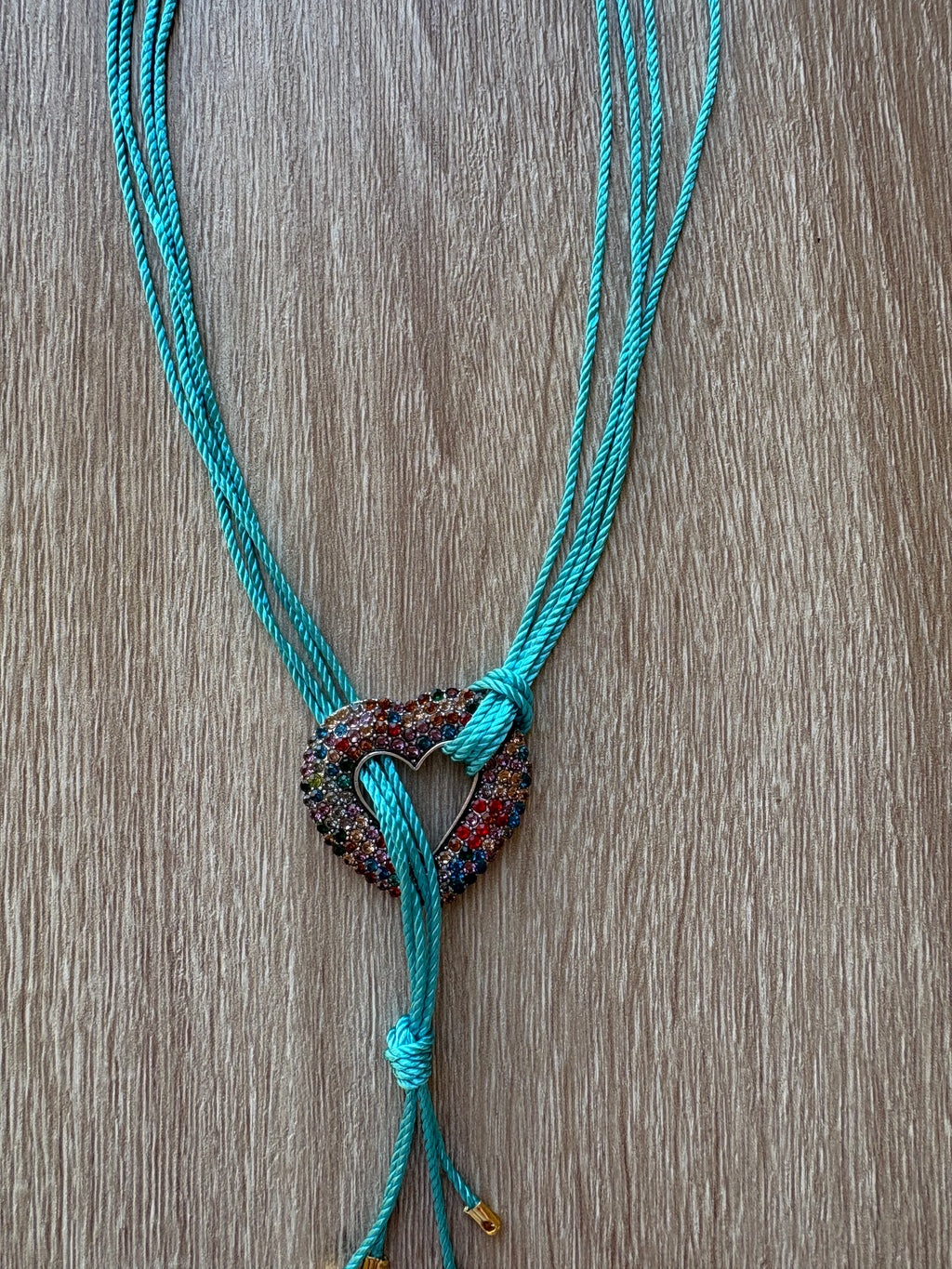 Collana cuore strass