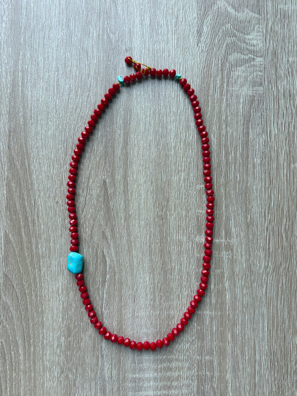 Collana Red & tourquoise