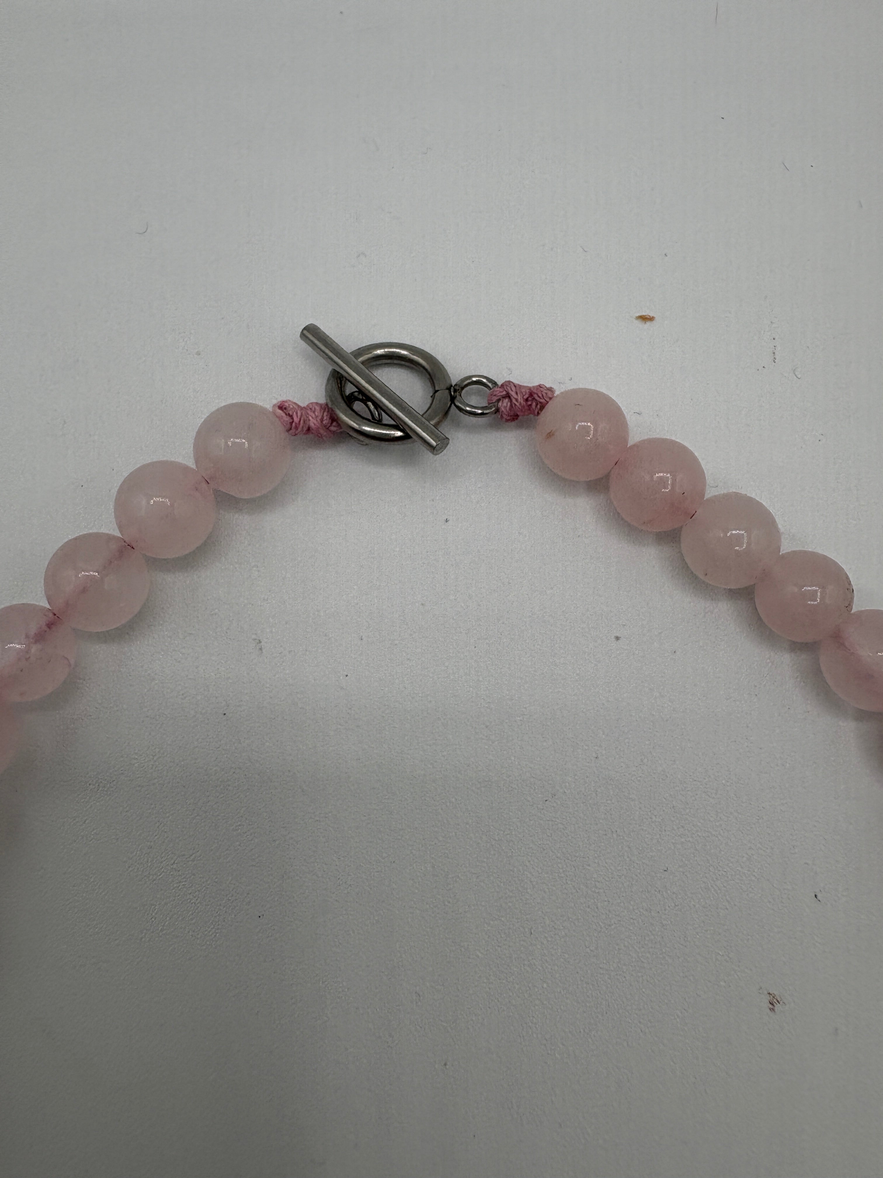 Collana in quarzo rosa