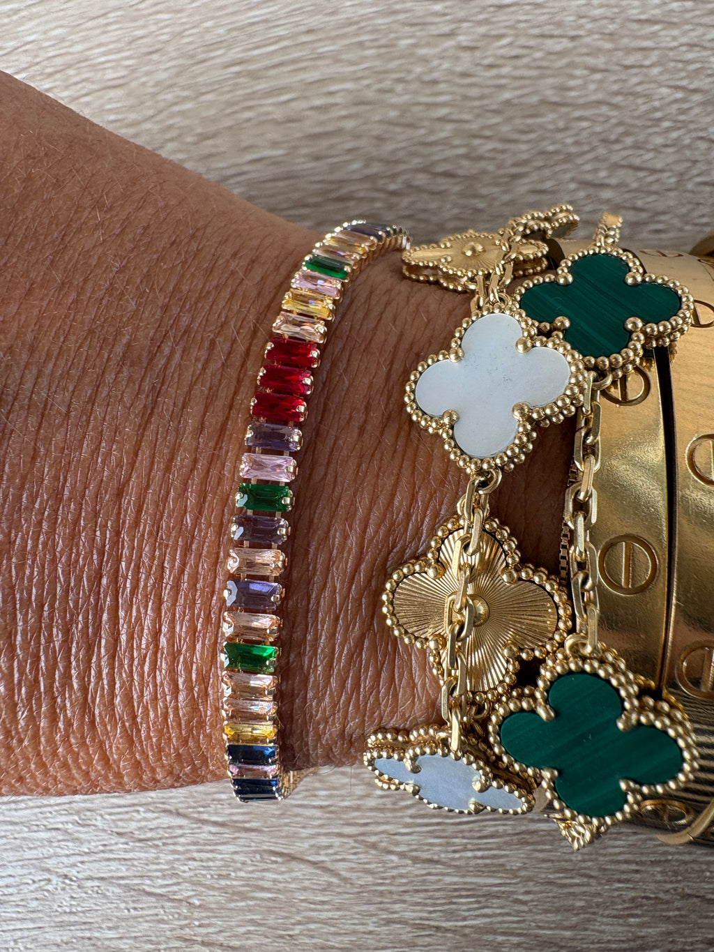 Bracciale tennis multicolor