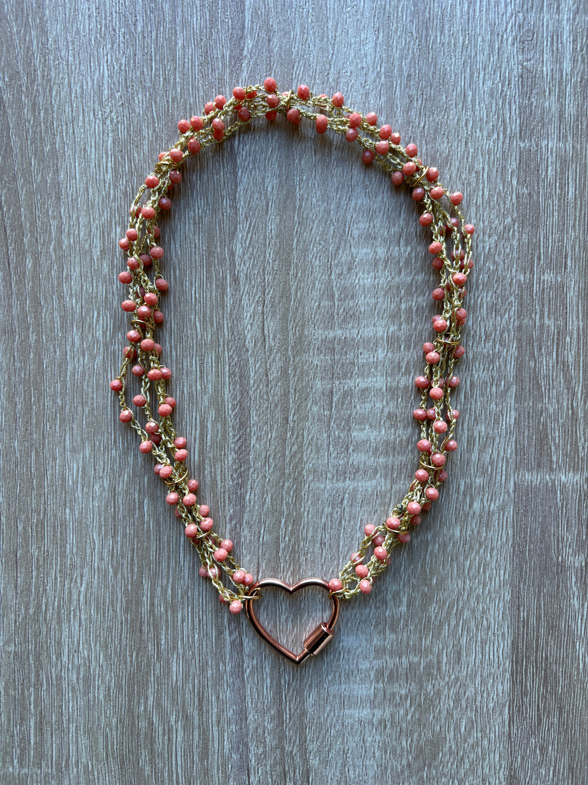 Collana cristalli e cuore
