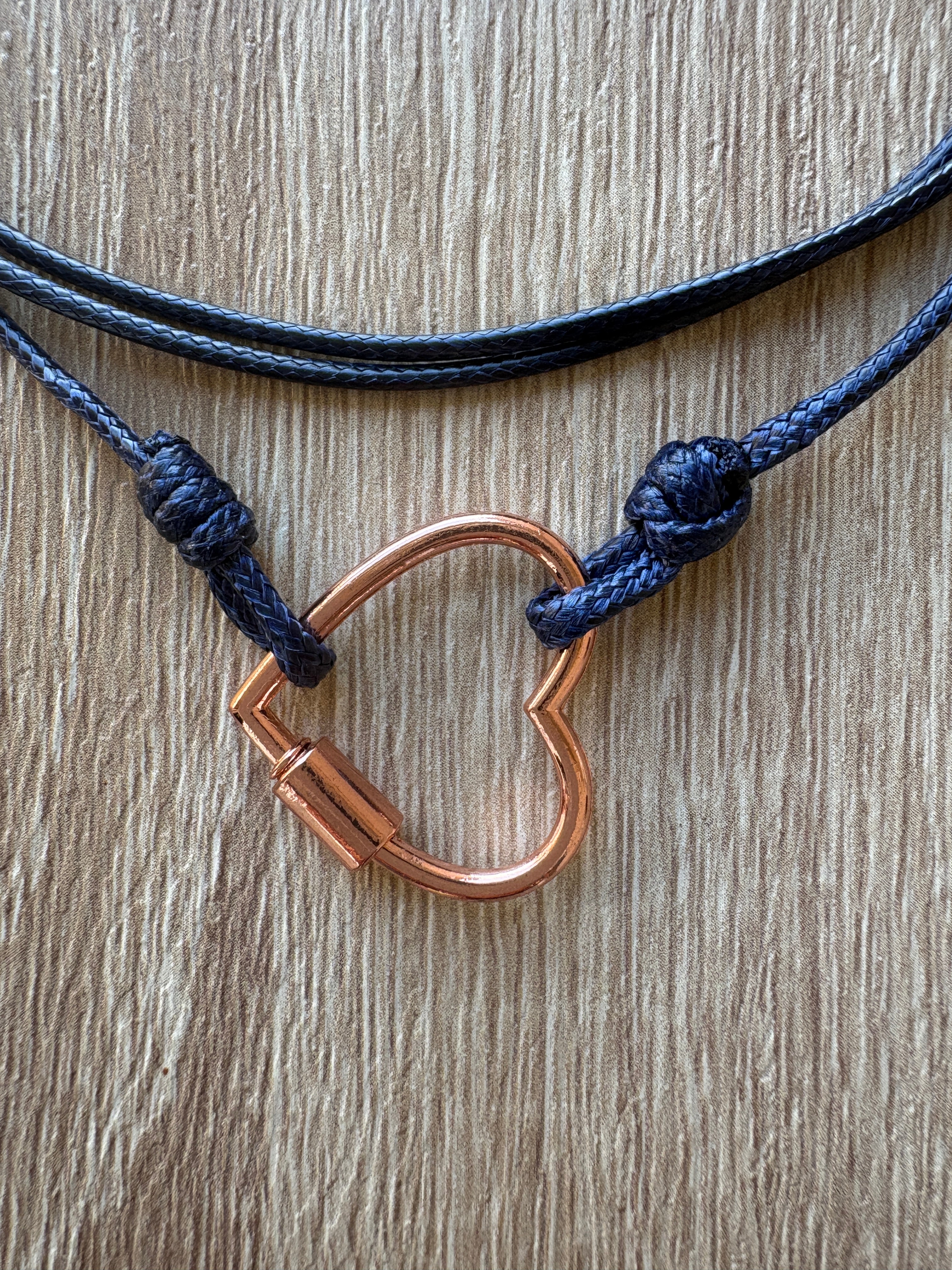 Collana moschettone cuore