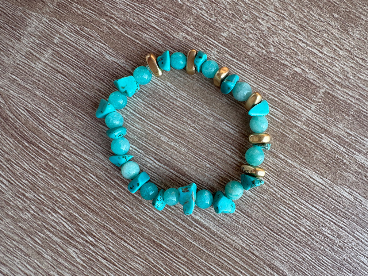 Bracciale amazonite e turchese