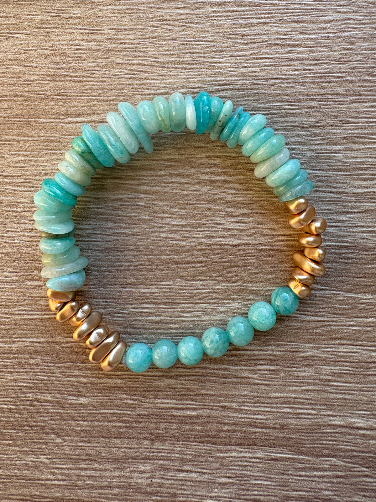 Bracciale rondelle amazonite