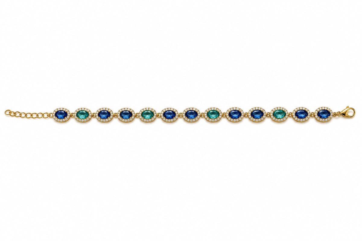 Bracciale tennis multicolor
