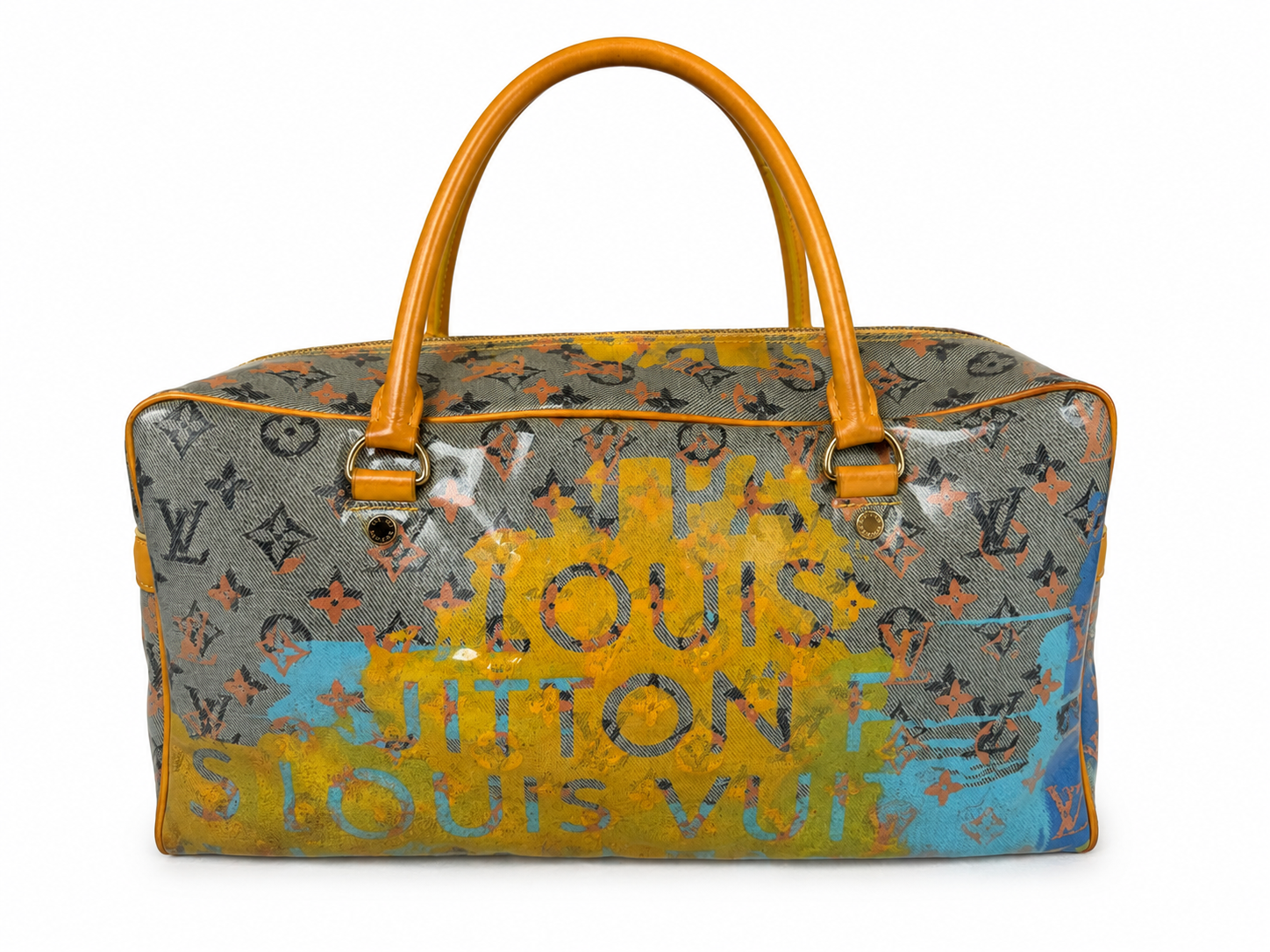 Louis Vuitton Weekender PM Monogram Pulp Canvas dell'edizione limitata Primavera/Estate 2008 in collaborazione con Richard Prince.