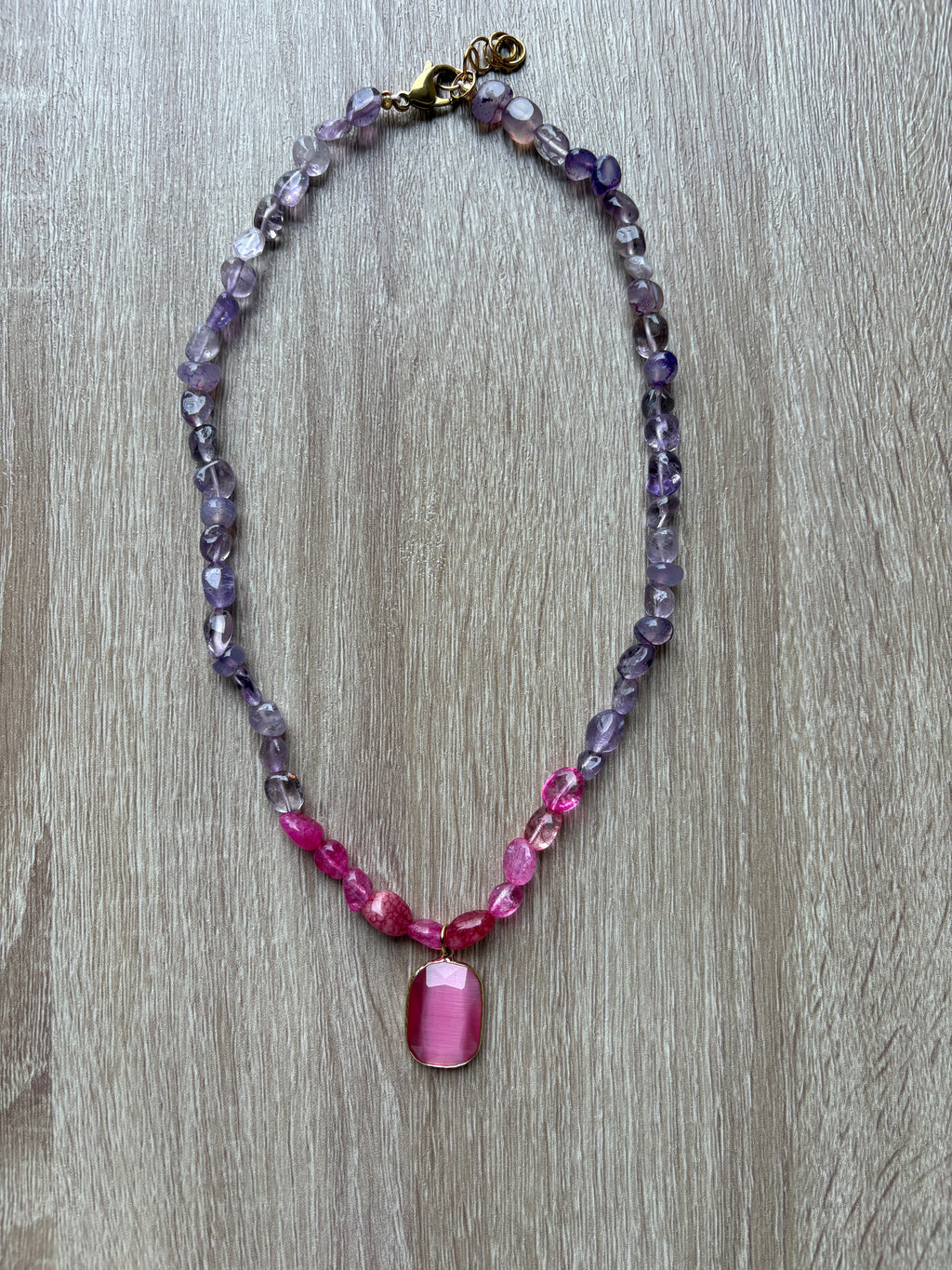 Collana cristallo di rocca e ametista