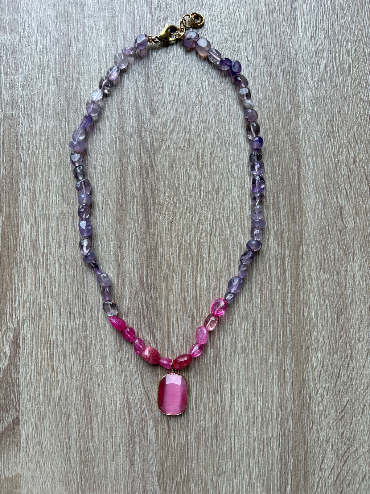 Collana cristallo di rocca e ametista
