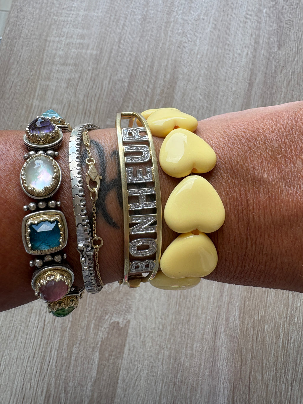 Bracciale cuori maxi