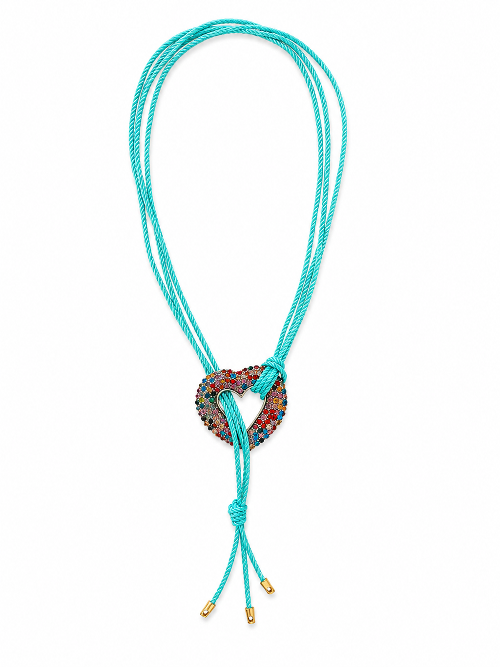 Collana cuore strass
