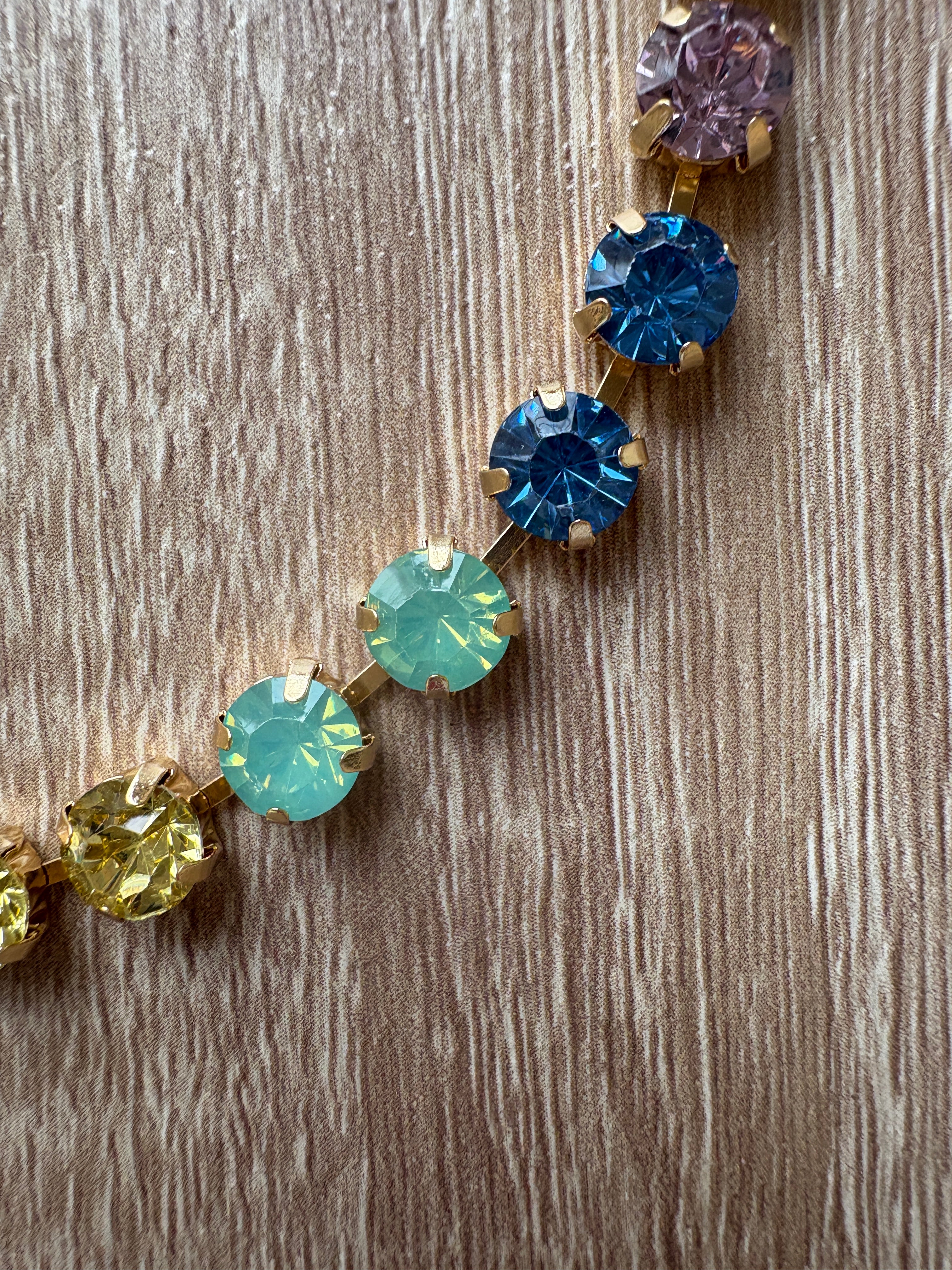 Collana tennis multicolor