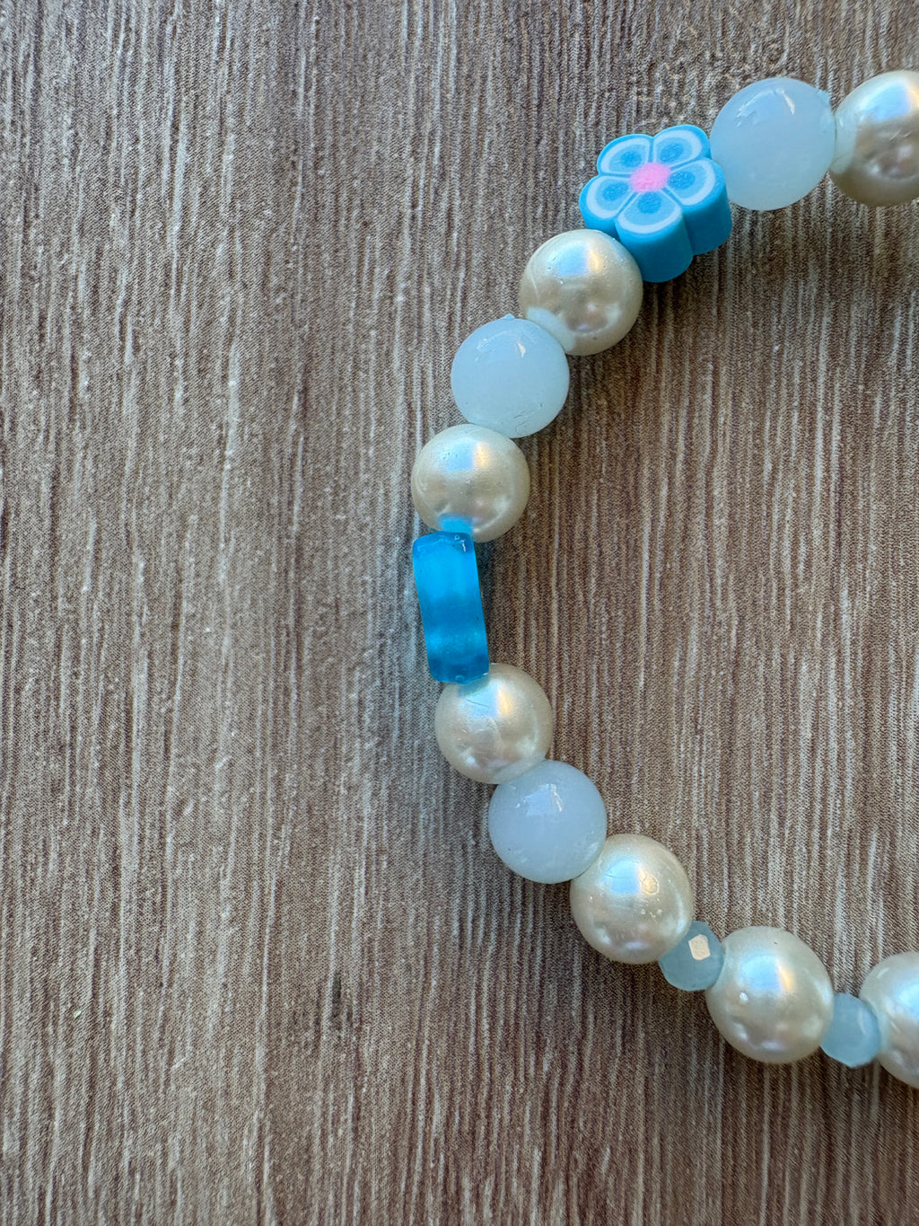 Bracciale perle e fiori