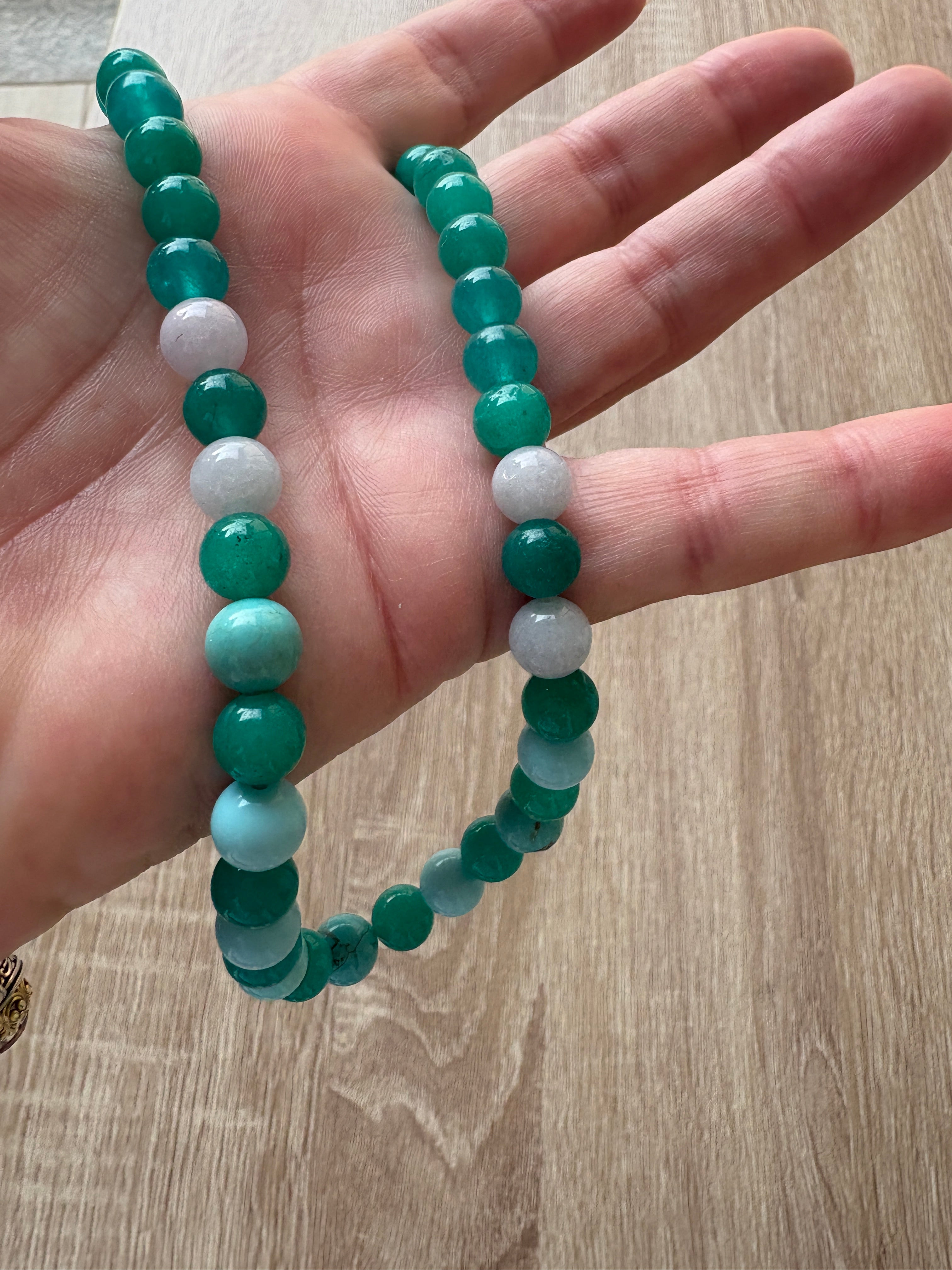 Collana pietre dure elastica