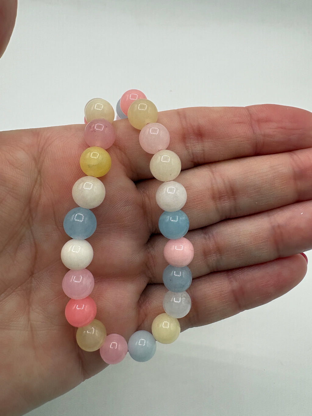Collana quarzo rosa e Agata colorata multicolor