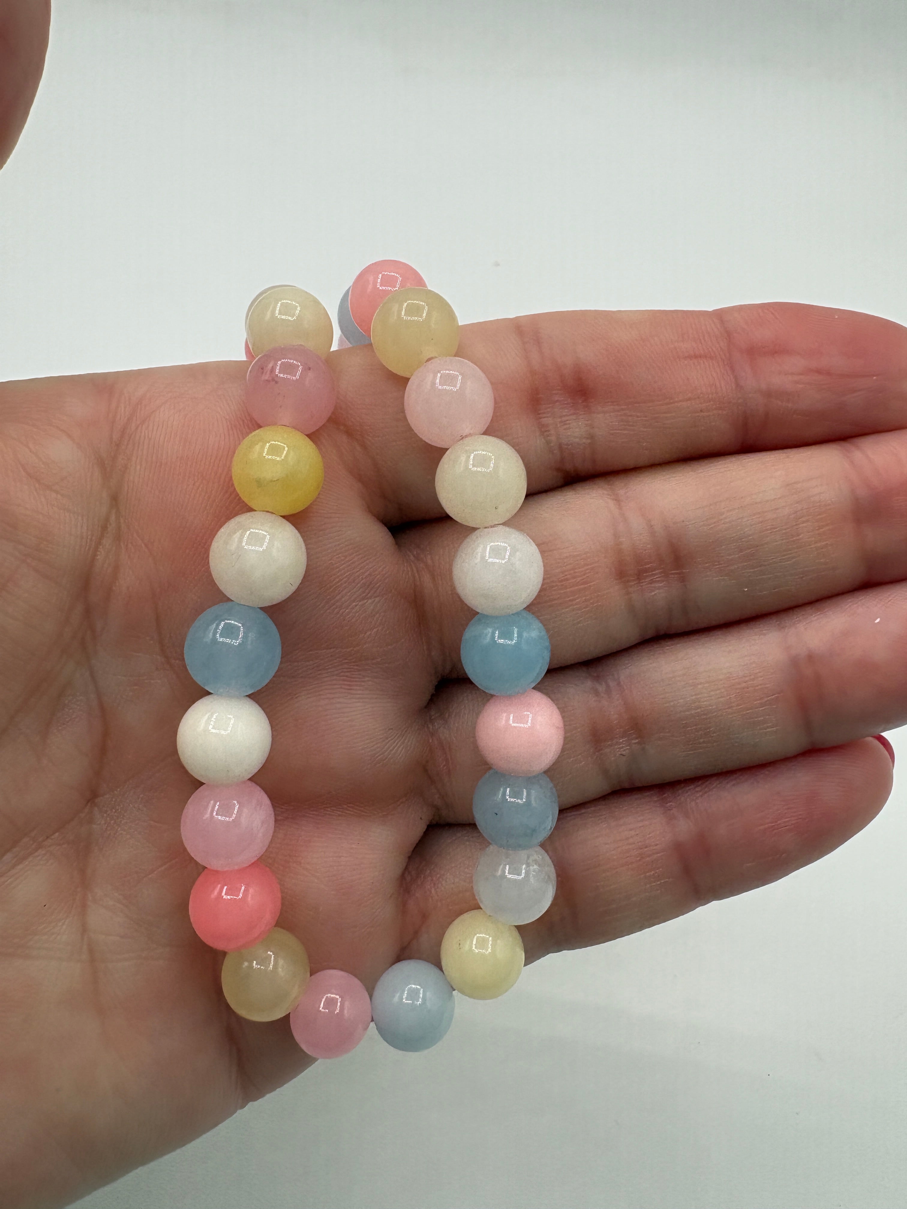 Collana quarzo rosa e Agata colorata multicolor